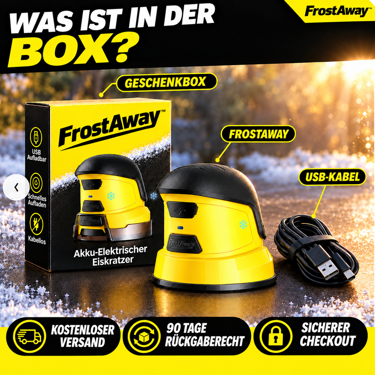 FrostAway™ Akku-Eiskratzer