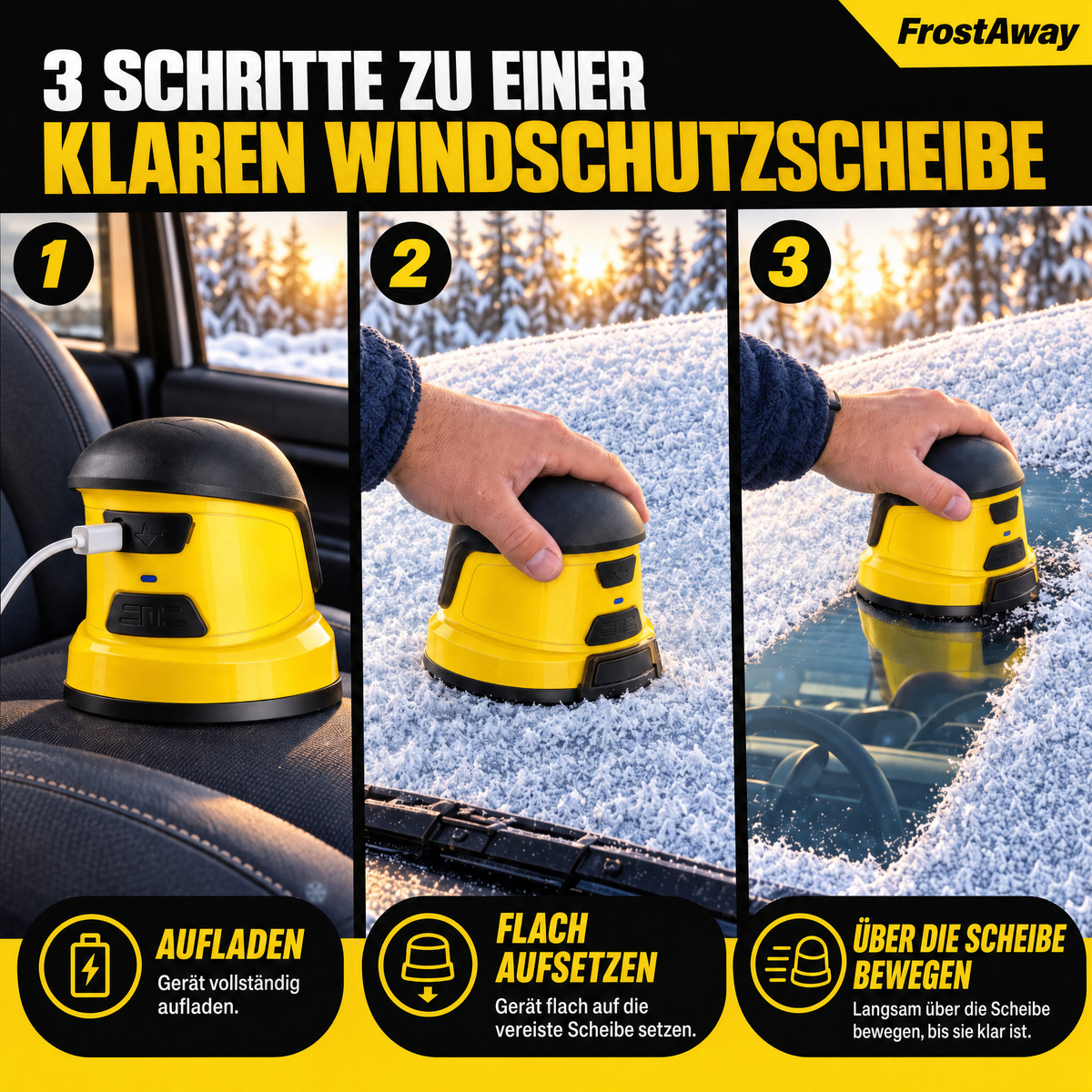FrostAway™ Akku-Eiskratzer